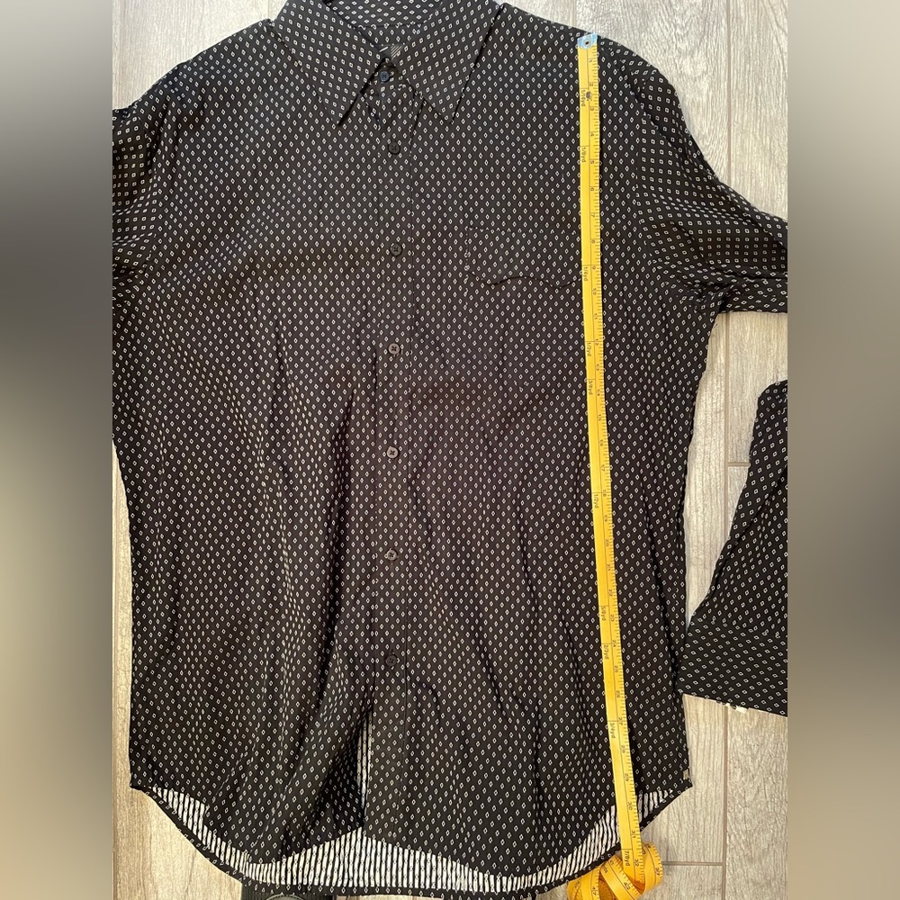 The Laundry Room Howe Men’s Black w/White Detail Long Sleeve Button Dress Shirt - Picture 11 of 13